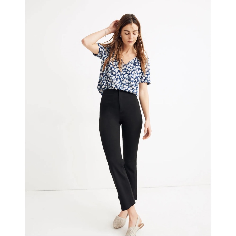 Madewell Fraser Demi-Boot Pants in True Black